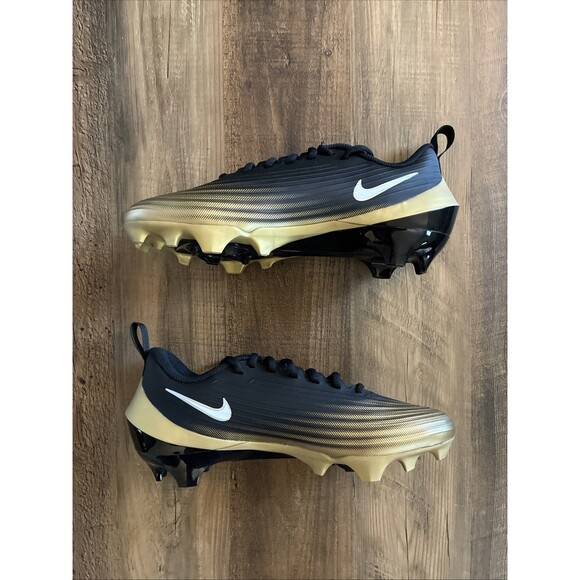 Nike Vapor Speed 3 Football Cleats Mens Size 8.5 Black Gold White FB3303-003